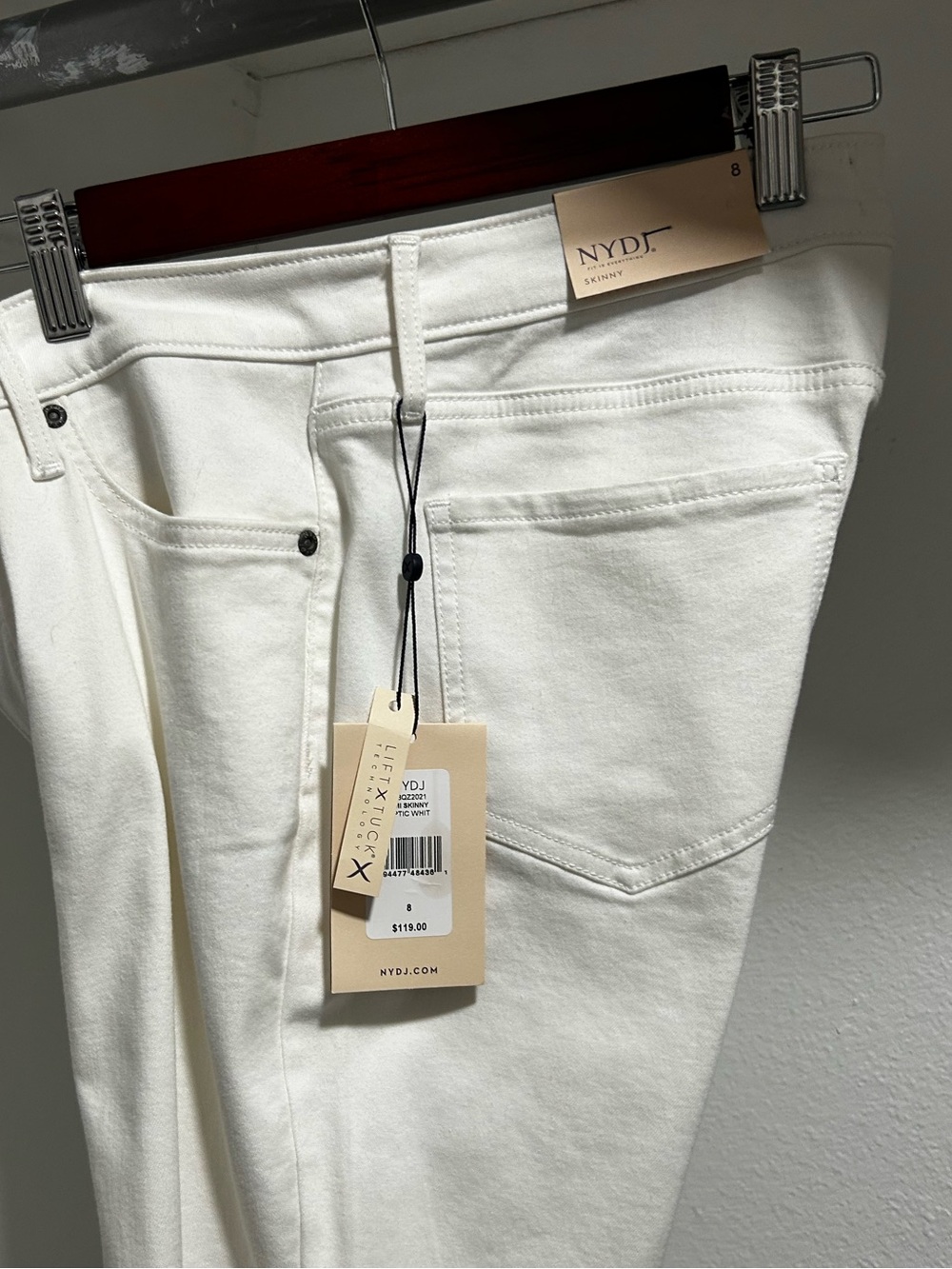 NYDJ Ami Stretch Skinny Jeans Optic White. 8